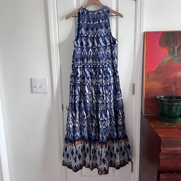 NWOT Anthropologie Tiered Abstract Maxi Dress - Picture 4 of 9